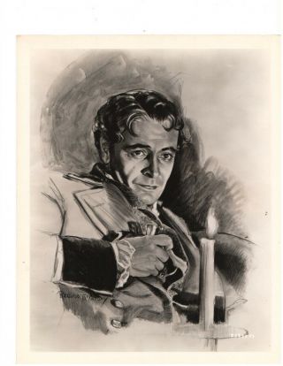 Ronald Colman " Take Of Two Cities " (1935) Portrait Drawing Publicity 8x10 C999