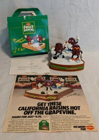 1987 Del Monte Fruit Snacks Presents The California Raisins Bread Band