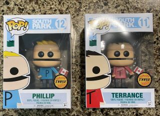 Funko Pop South Park 11 Terrance & 12 Phillip Chase 2pc With Protectors