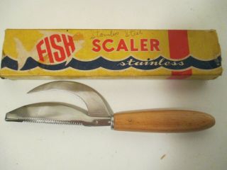 Vintage Gut Scaler Fish Knife Stainless Steel Japan