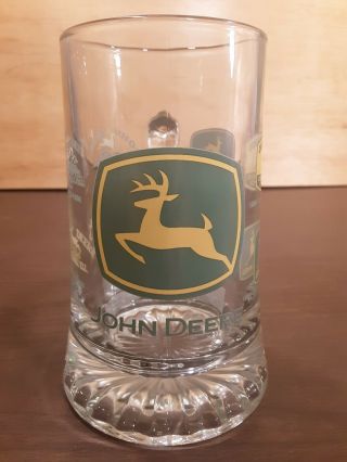 John Deere Glass Mug Historic Logos Cup Collectible