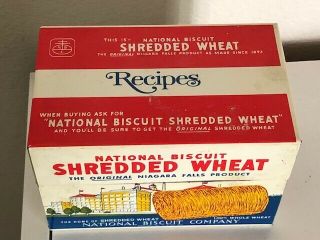 NABISCO Shredded Wheat Metal Tin Recipe Box 1973 Collectible 3