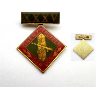 East German Ddr Medal Badge Border Troops / Guard (border - Stone Kalashnikov)
