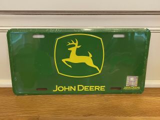 John Deere Vanity Advertising Sign Metal Embossed License Plate