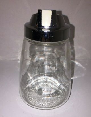 Vintage Federal Housewares Chicago Retro Glass Measure Sugar Dispenser
