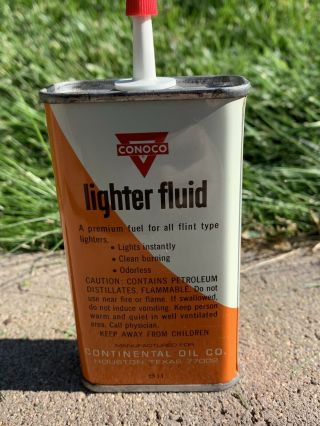 Vintage Conoco Lighter Fluid Oiler - Empty - Orignal - Petroliana 2