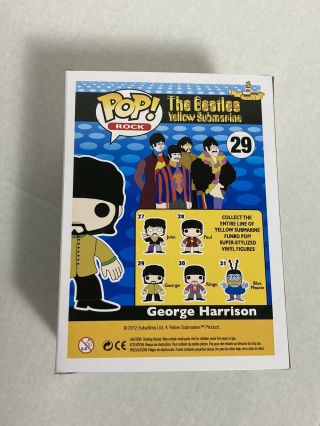 FUNKO POP THE BEATLES YELLOW SUBMARINE GEORGE HARRISON 29 WITH PROTECTOR 3