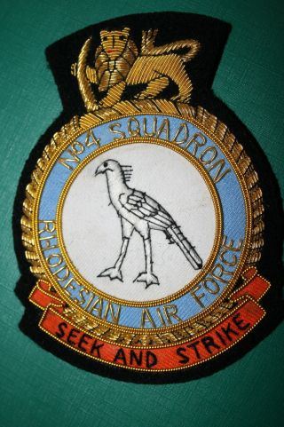 Rhodesia Rhodesian Air Force No 4 Squadron Bullion Wire Blazer Jacket Badge