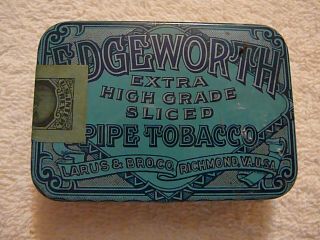 Edgeworth Extra Pipe Tobacco Tin With Tobacco Stamp