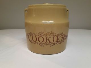 Vintage Monmouth Pottery Stoneware Cookie Jar
