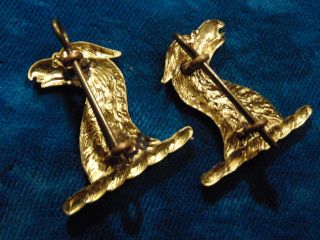 pair CANADA Canadian Armed Forces 48th HIGHLANDERS eagle collar badges 2