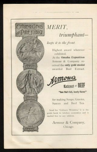 Vintage Advertisement Print Ad 1899 Armour 