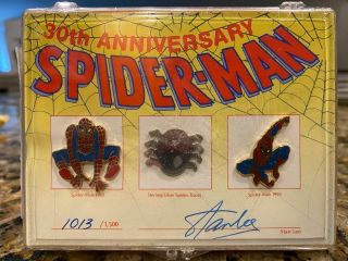 Stan Lee Signed/sealed 30th Anniversary Spider - Man Collector Pins -