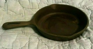 Vintage W.  K.  M.  6 - 1/2 Inch Cast Iron Skillet Wkm 6.  5 " Frying Pan Cookware Camping
