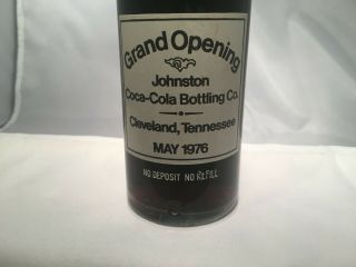 Coca - Cola Bottle1976 Grand Opening Johnston Bottling Company 10 OZ A,  4 2