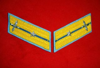 Dprk Kpa Air Force Korea Korean Uniform Rank Collar Tabs - 2lt