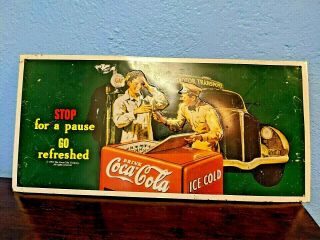 Vintage Coca Cola Metal Signs " The Good Old Days " 1990
