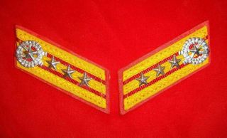 Dprk Kpa Army Korea Korean Uniform Rank Collar Tabs - Colonel