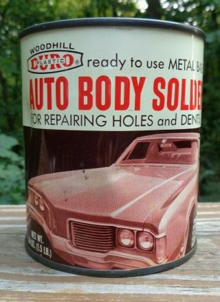 Vintage 24 Oz Can Of Duro Auto Body Solder For Display Only,  1960 