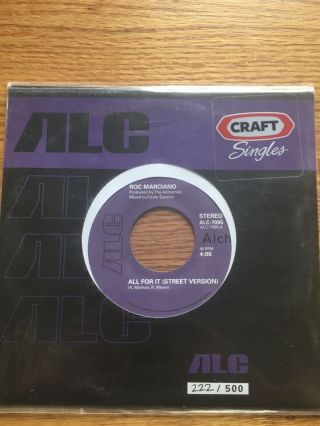 The Alchemist/roc Marciano Craft Singles 7” All For It 45 Vinyl