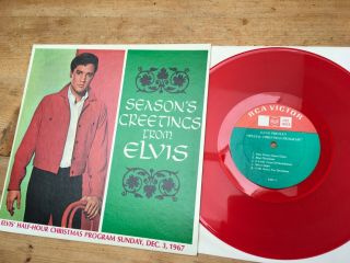 Elvis Presley “seasons Greetings From Elvis” 1978 Us Issue N.  10” Lp Record