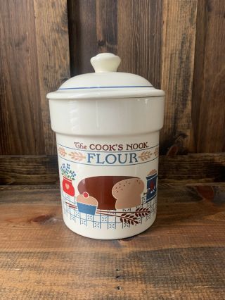 Vintage Treasure Craft - The Cook’s Nook - Ceramic Canister “flour”