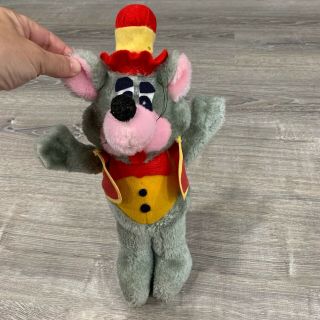 Vintage Chuck E Cheese Plush Felt With Vest And Hat