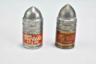 Vintage Merita Bread Silver Bullet Pencil Sharpeners