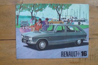 Circa 1971 - 73 Renault 16 Brochure.  Built In Canada