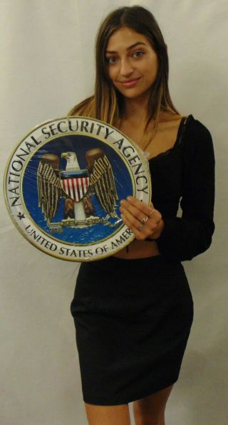National Security Agency All Metal Sign 14 " Round See Video For Discount