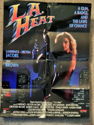 L.  A.  Heat (video Dealer 24 X 18 Poster,  1990s) Jim Brown,  Lawrence Hilton Jacob