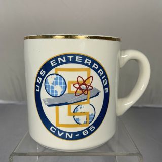 Vintage Uss Enterprise Cvn - 65 Coffee Mug Cup Tea United States Military Navy Sea