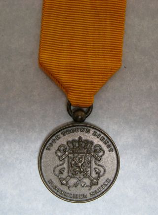 Netherlands,  Navy Long & Faithful Service Medal,  Bronze For 12 Years,  C.  1928