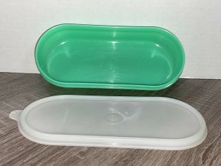 Vintage Tupperware Jadeite Green 2 Cup Cheese Container 1375 H With Lid