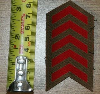 British Army Wwii Printed War Service Stripes Chevrons X 5 Years