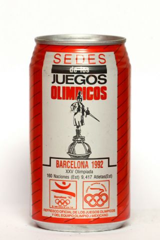 1992 Coca Cola Can From Mexico,  Barcelona 