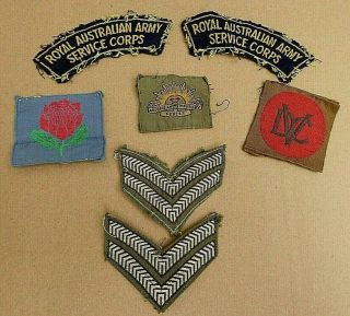 Korean War Royal Australian Army Service Corps Patches Corporal Stripes Vdc Etc
