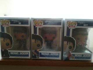 Funko Pop Michael Jackson 23,  25,  26 With Protectors,  Not Authentic