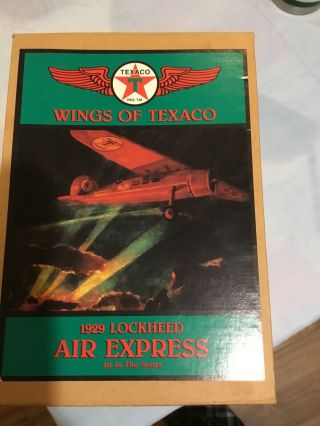 Ertl Wings Of Texaco Coin Bank - 1929 Lockheed Air Express - 1st In Series