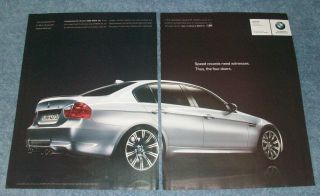 2008 Bmw M3 Sedan 2 - Page Ad " Speed Records Need Witnesses.  Thus The Four Doors "