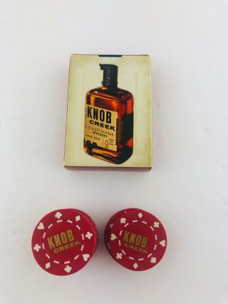 Knob Creek Branded Cards & 15 Poker Chips Kentucky Straight Bourbon Whiskey 2003