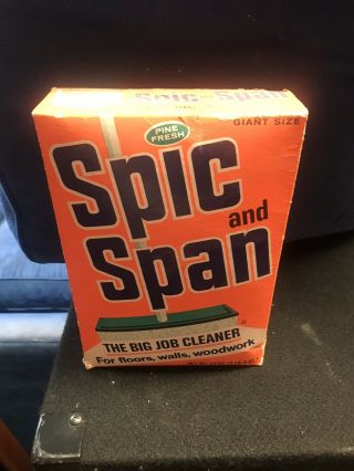 Vintage Spic And Span Cleaner Pine Fresh 3lbs 6oz Box Nos Bright Colors