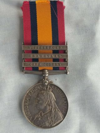 Australian Boer War Qsa Medal With 3 Bars.  4th Saib.  Wittebergen.  Impressed.