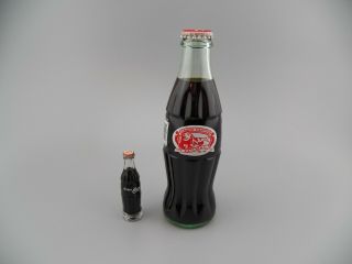 Vintage 1994 Coca - Cola Bottle 8 Oz.  " Grand Canyon Railway " Plus Mini Full Nos