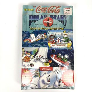 1996 Collect - A - Card Coca Cola South Pole Vacation Polar Bears Trading Card Box
