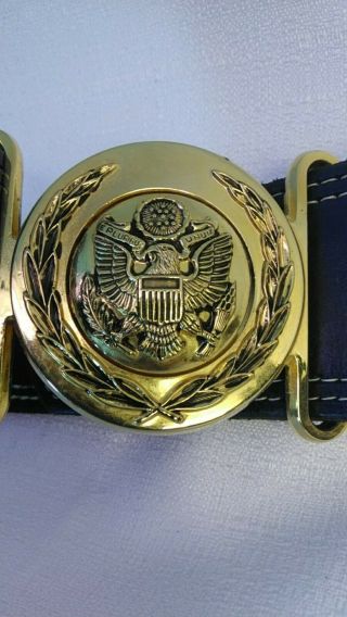 1902 Usa General Officers Buckle 24k Gp With Belt And Mag Pouches