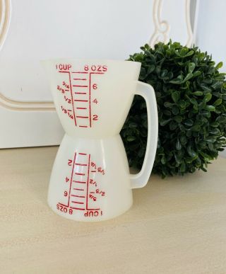Vintage Tupperware Sheer Wet - Dry 2 - Sided 1 Cup / 8 Oz Measuring Cup 860