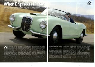1955 Lancia Aurelia Spider America 6 - Page Article / Ad