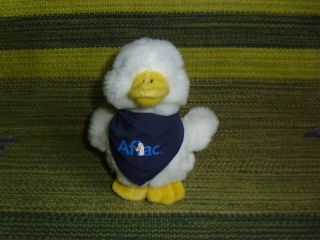 Aflac Duck Plush Toy Talking Stuffed Animal Blue Bandana 6 "