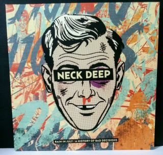 Neck Deep : Rain In July/a History Of Bad Decisions.  Orange/white Vinyl